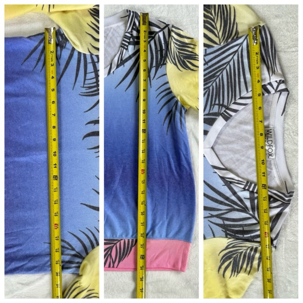 Wildfox Set Ombre Bahama Print V- Neck Sweatpants & Jogger Pants - Picture 8 of 16